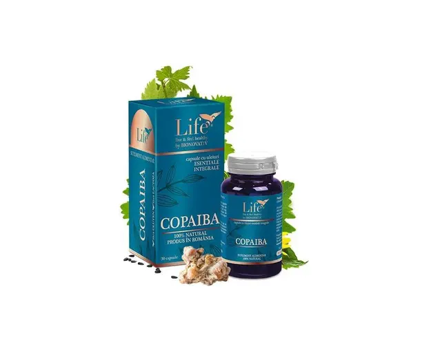 Copaiba capsule cu uleiuri esentiale 30 capsule - DVR Pharm