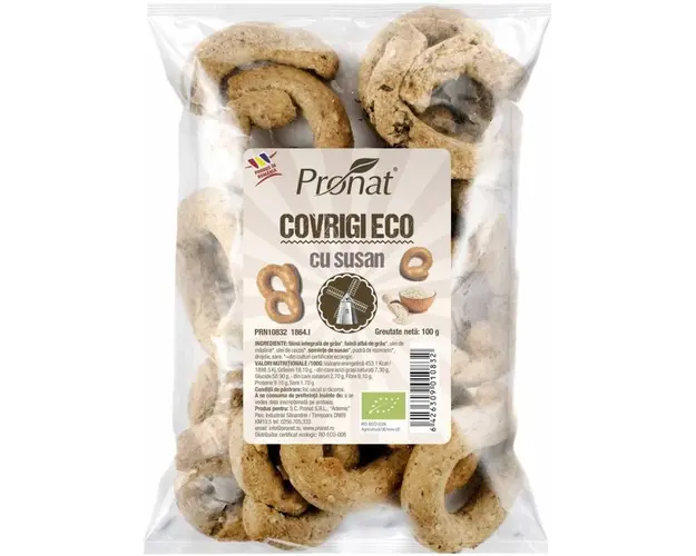Covrigi cu susan Eco-Bio 100g - Pronat
