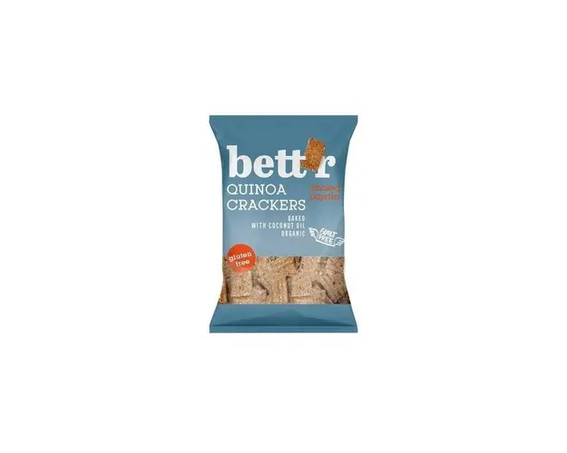 Crackers cu quinoa si boia, fara gluten, eco-bio, 100g - Bettr