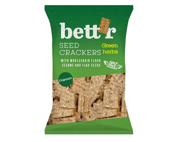 Crackers integrali cu ierburi, eco-bio, 150g - Bettr