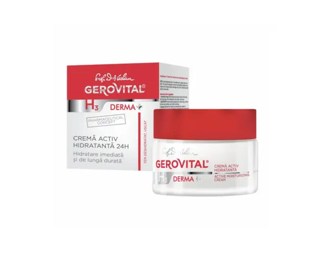 Crema activ hidratanta 24h, Gerovital Derma H3, 50ml - Gerovital