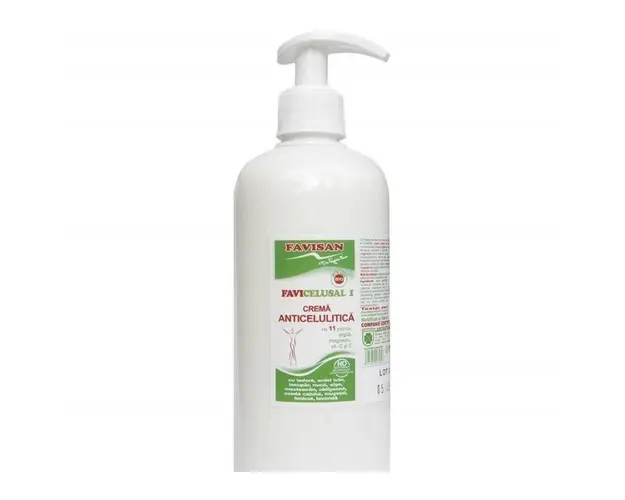 CREMA ANTICELULITICA CU 11 PLANTE, FAVICELUSAL 1, 500ml, Favisan