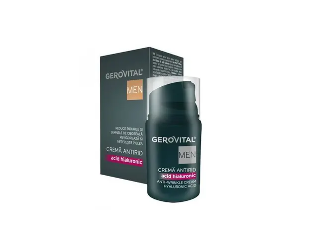 Crema antirid cu acid hialuronic, 30ml - Gerovital Men