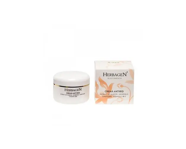 Crema antirid cu extrate de musetel galbenele si sunatoare, 100ml -