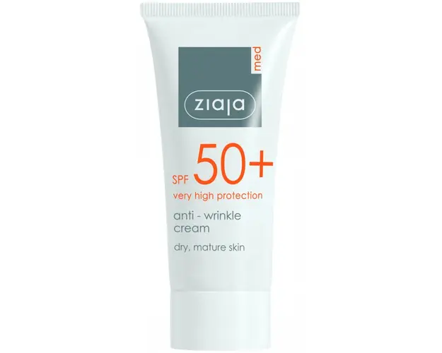 Crema antirid fotoprotectoare SPF50 pentru ten uscat, Ziaja Med,