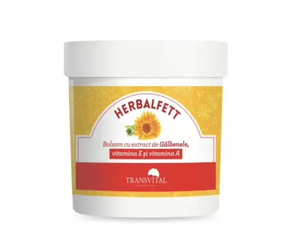 Crema cu Galbenele, Herbalfett, 250ml - Transvital
