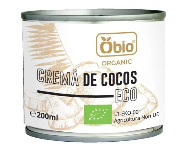 Crema de cocos, eco-bio, 200ml - Obio