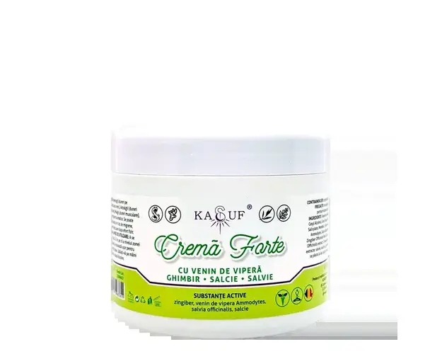 Crema Forte cu Venin de Vipera, Ghimbir, Salcie, Salvie 500 ml, KASUF
