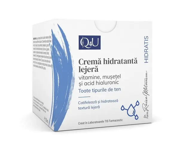 Crema hidratanta cu vitamine, musetel si acid hialuronic, 50ml - Tis