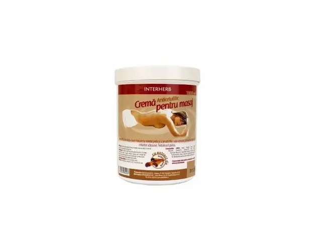 Crema Pentru Masaj Anticelulitic cu Scortisoara 1000ml - INTERHERB
