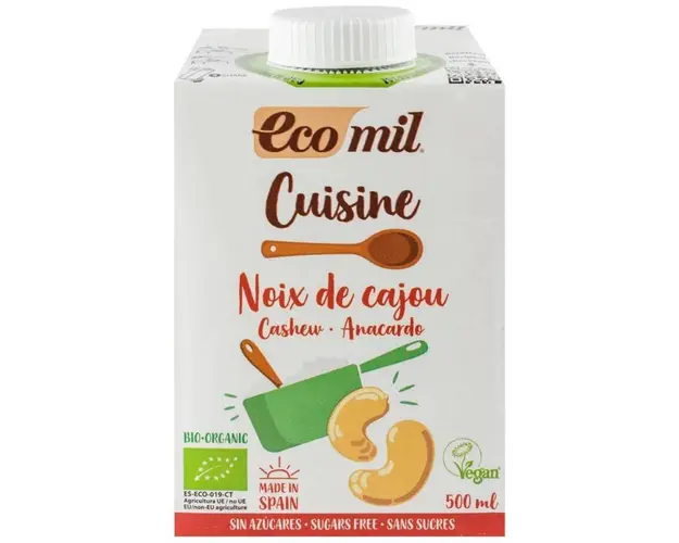 Crema vegetala pentru gatit din caju Eco-Bio 500ml - Ecomil