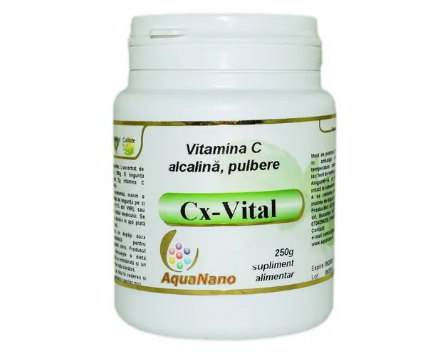 Cx-Vital, Vitamina C Tamponata, Alcalina, 250g, AquaNano
