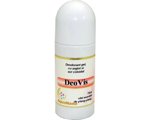 Deodorant gel roll-on bio DeoVis 75ml cu argint si aur coloidal