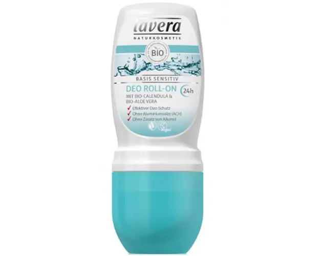 Deodorant roll-on cu galbenele si Aloe Vera, Basis Sensitive 24h