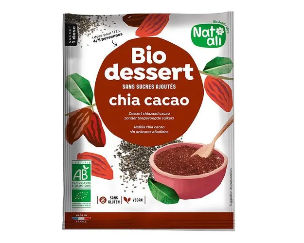 Desert cu chia si cacao, eco-bio, 40 g, Nat-ali
