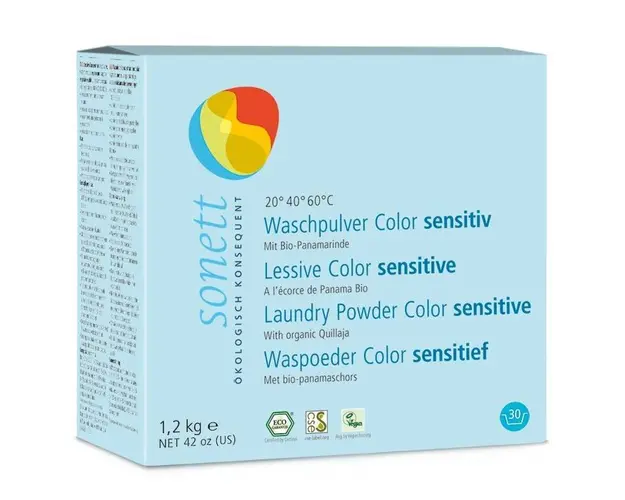 Detergent ecologic praf pt. rufe colorate, neutru 1.2k - Sonett