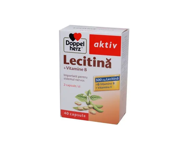 DOPPEL AKTIV LECITINA + VITAMINE B + VITAMINA E 40cps, Doppelherz