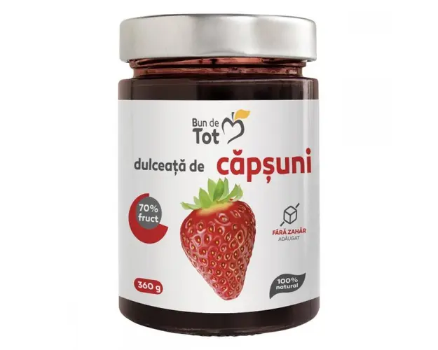 Dulceata de capsuni, fara zahar, 360g - Dacia Plant