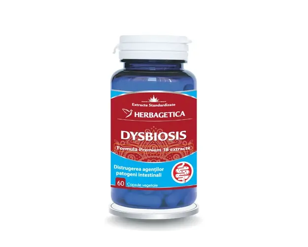 DYSBIOSIS, impotriva patogenilor intestinali, 60 capsule, Herbagetica