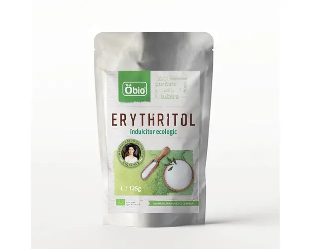 Erythritol indulcitor, eco-bio, 125g - Obio