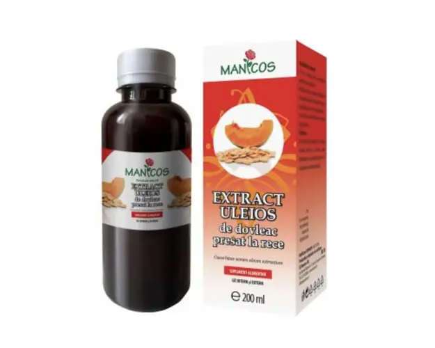 Extract uleios de dovleac presat la rece 200ml - Manicos