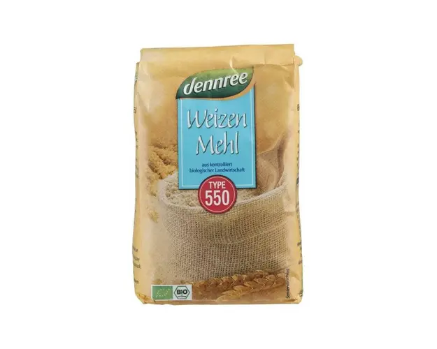 Faina alba de grau, tip 550, eco-bio, 1kg - Dennree