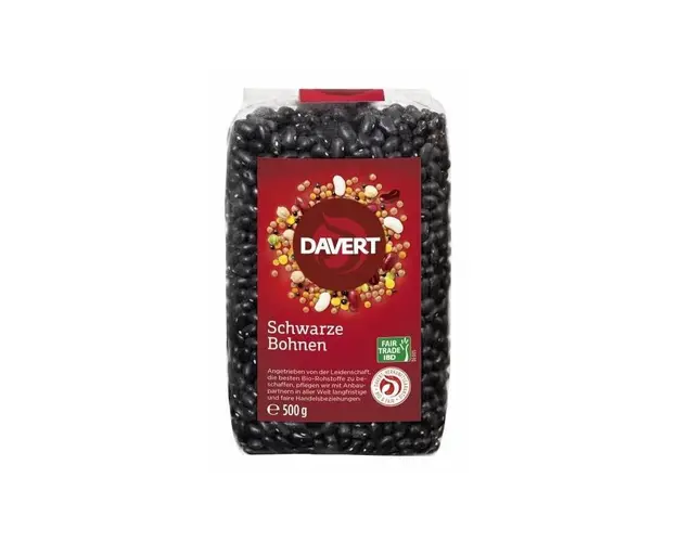 Fasole neagra, eco-bio, 500g - DAVERT