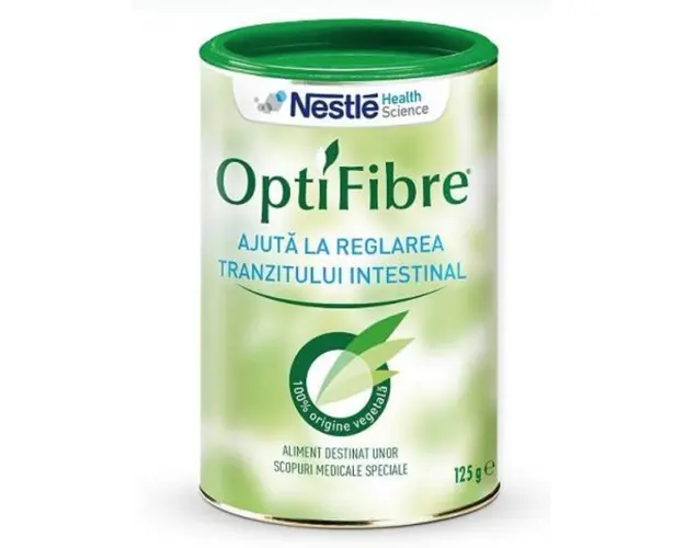 Fibre solubile pentru reglarea tranzitului OptiFibre, 125g - Nestle