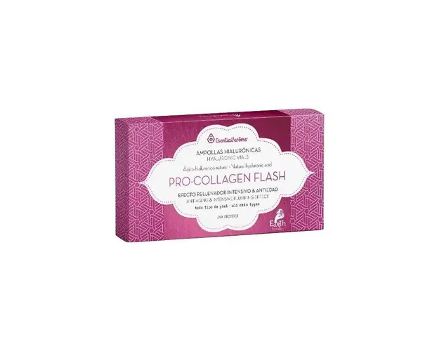 Fiole cu acid hialuronic natural, Pro Collagen Flash, antiaging,