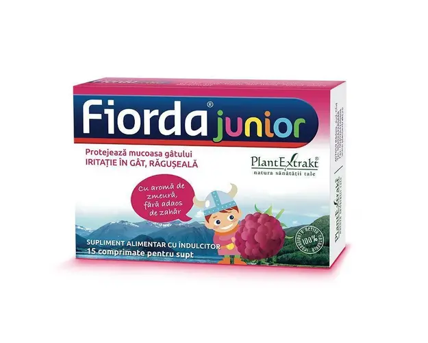 Fiorda junior cu zmeura 15cpr supt, Plantextrakt