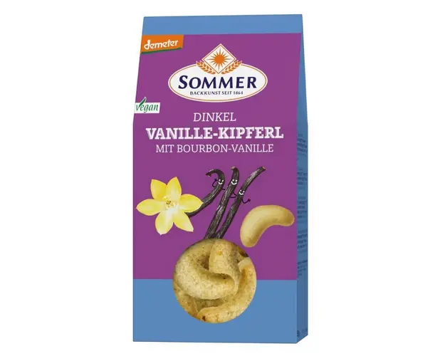 Fursecuri vegane din grau spelta si vanilie, eco-bio, 150 g, Demeter