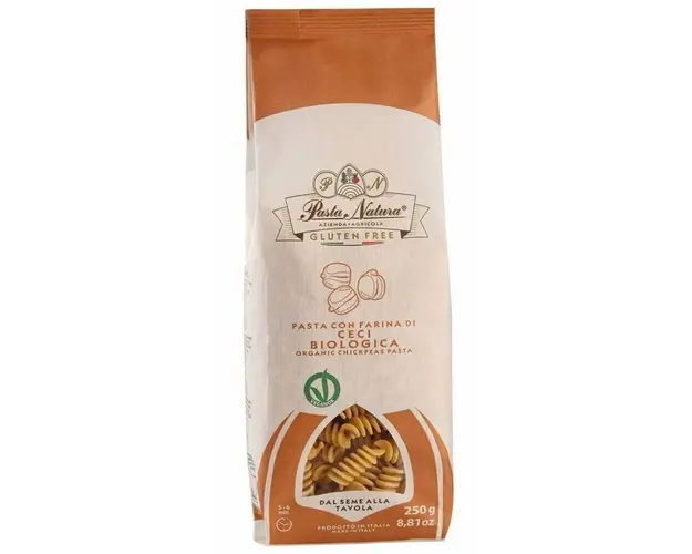 Fusilli cu naut, fara gluten, eco-bio, 250g - Pasta Natura