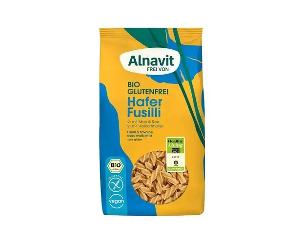 Fusilli cu ovaz, fara gluten, eco-bio, 250g - Alnavit