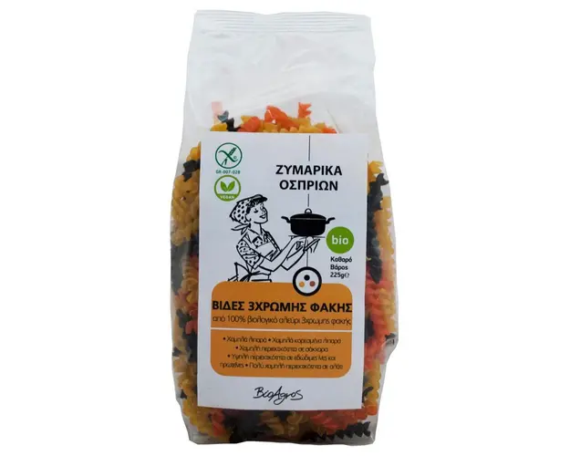 Fusilli din linte tricolora, fara gluten, eco-bio, 250 g, BioAgros