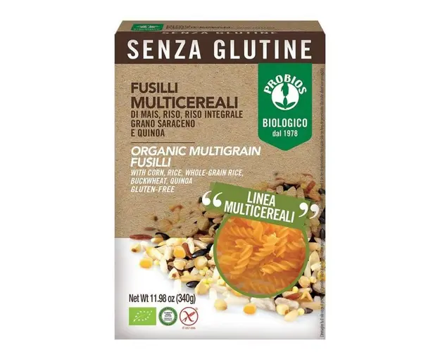 Fusilli multicereale, fara gluten, eco-bio, 340g - PROBIOS