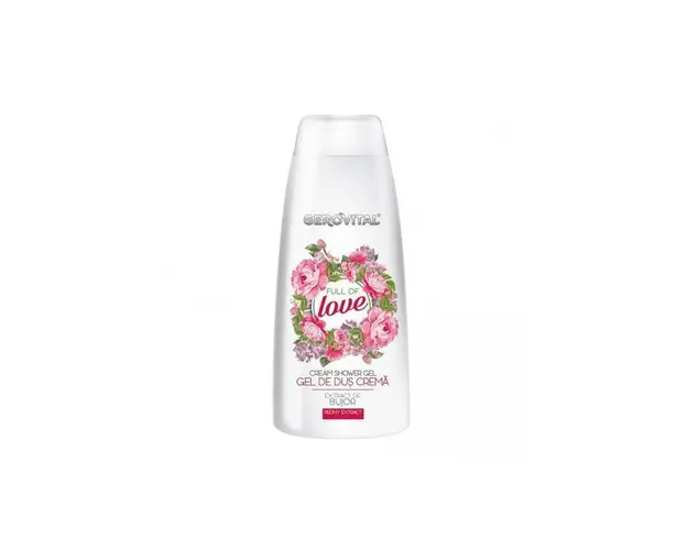 Gel de dus crema cu extract de bujor Full of Love, 400ml - Gerovital