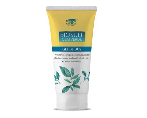 Gel de dus cu biosulf si ceai verde, 200ml - CETA