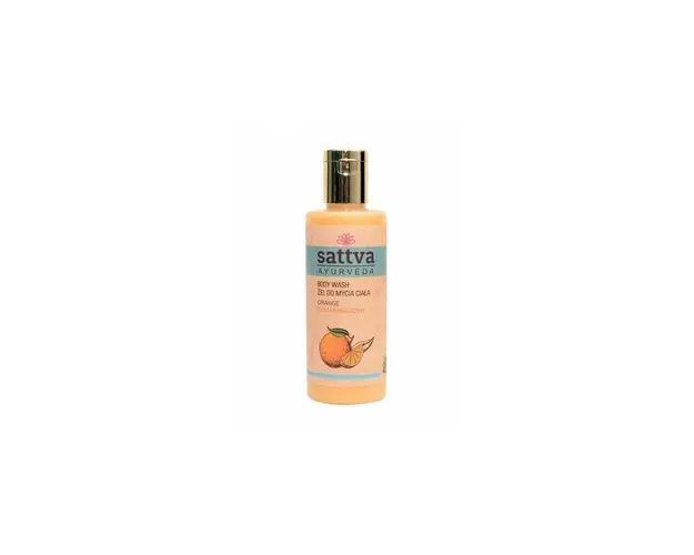 Gel de dus cu portocala, 210ml  Sattva Ayurveda