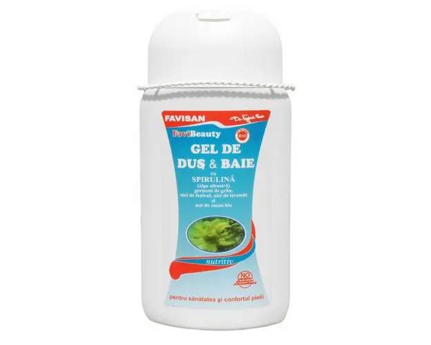 GEL DE DUS si BAIE CU SPIRULINA FAVIBEAUTY, 300ml, Favisan