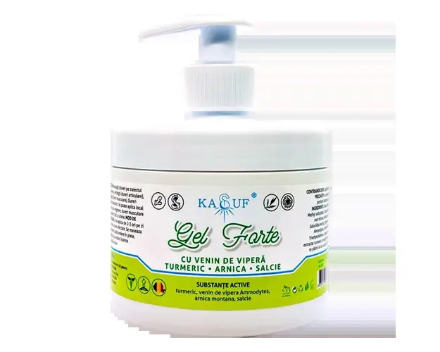 GEL FORTE pentru dureri CU VENIN DE VIPERA 500ml, KASUF