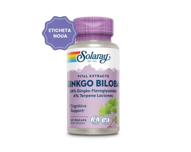 Ginkgo Biloba 60mg 60 caps - Solaray - Secom