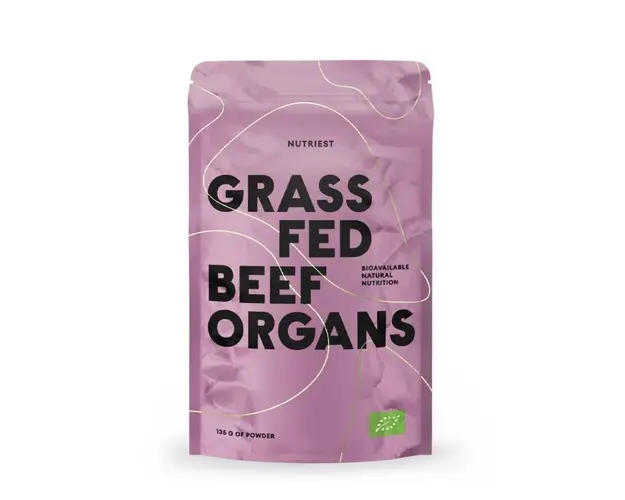 GRASS FED BEEF ORGANS  pulbere eco-bio din organe de vita organica l