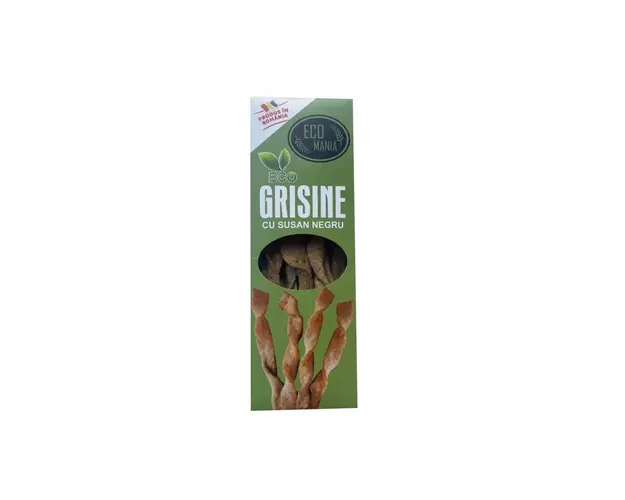 Grisine cu susan negru, eco-bio, 125g - Ecomania