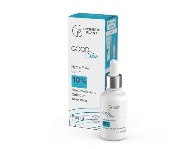 HYDRA FILLER SERUM cu acid hialuronic, colagen si Aloe Vera, 30ml,