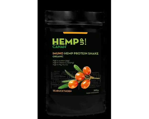Imuno Bio Shake Proteic din seminte canepa si catina 300g Canah