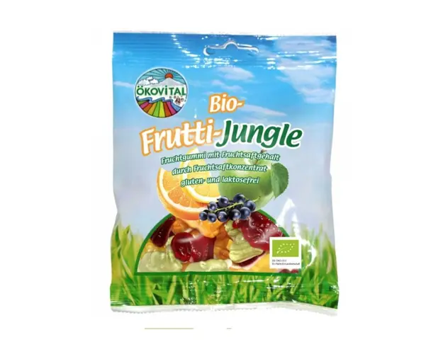 Jeleuri animalute din fructe, fara gluten, eco-bio, 100g - Okovital