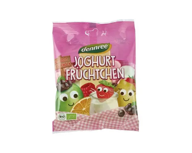 Jeleuri cu iaurt si fructe, eco-bio, 90g - Dennree