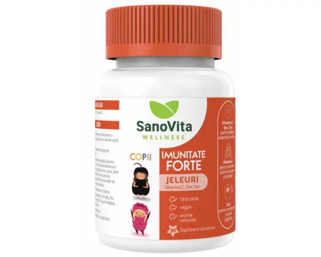 Jeleuri cu vitamine pentru copii Imunitate Forte, 30buc - Sanovita