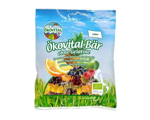 Jeleuri de fructe ursuleti, fara gelatina, eco-bio, 80 g, Okovital