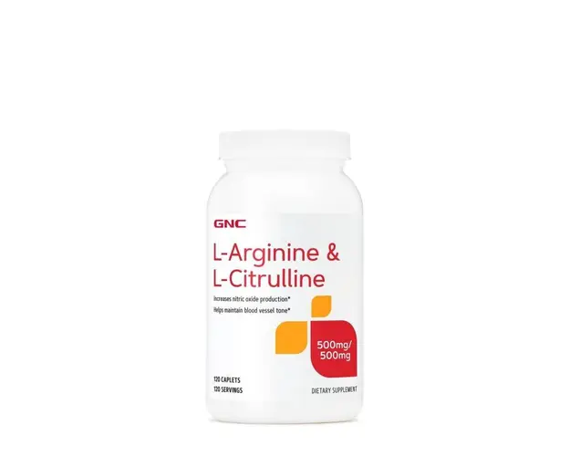 L-arginine &amp; L-citruline, 500mg, 120 Tablete - GNC